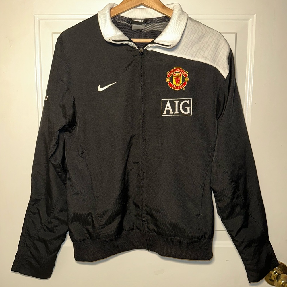 Nike Black and White Manchester United Lightweight Track Jacket